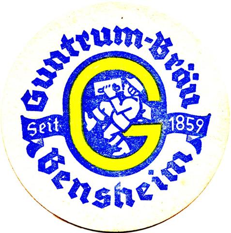 bensheim hp-he guntrum rund 1a (215-seit 1859-schrift blau-blaugelb)